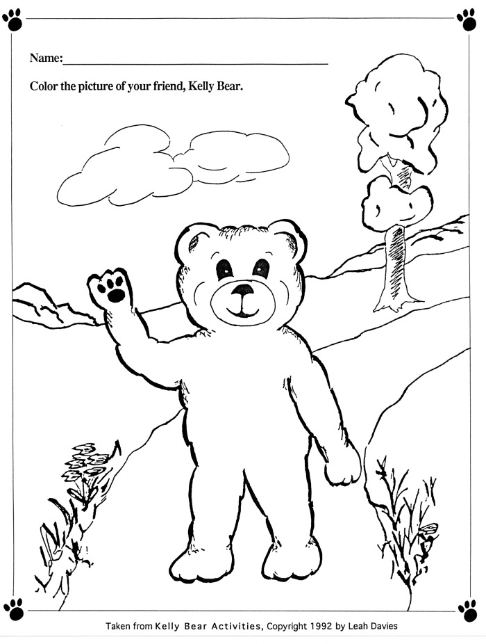 Kelly Bear Coloring Page Color Pg Pages